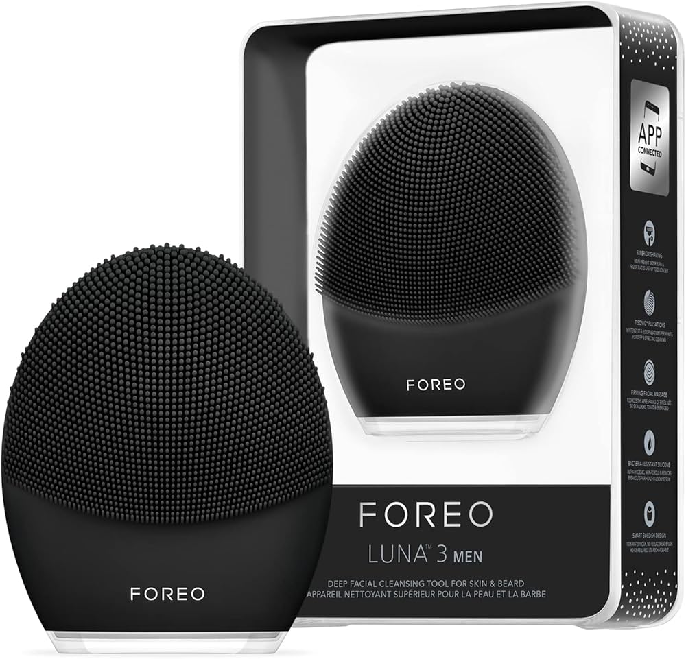 FOREO LUNA 3 Men Facial Cleansing Brush for Skin & Beard
